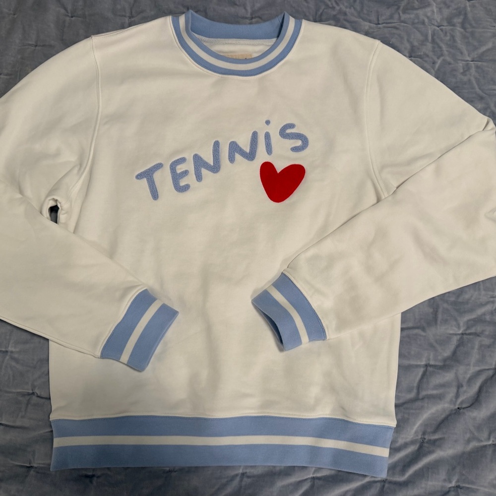 Ellsworth & Ivey tennis sweatshirt NWOT XS runs big.